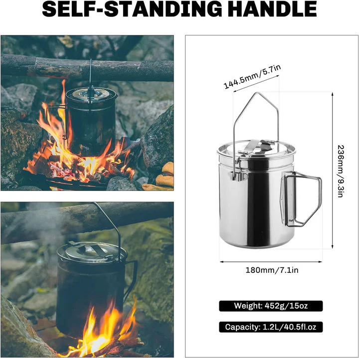 Fire Maple Antarcti 1.2L Stainless Steel Pot - Image 2