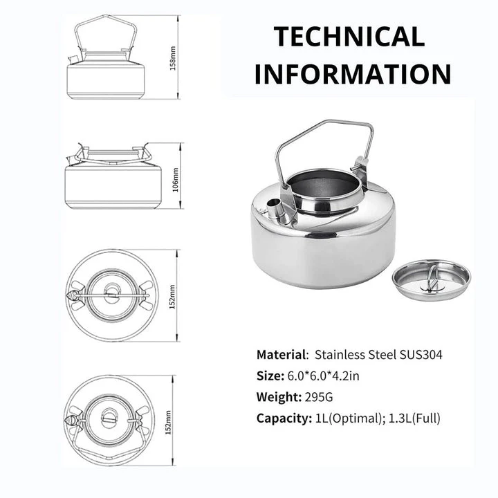 Fire Maple Antarcti 1L
Stainless Steel Kettle 2026 - Image 2