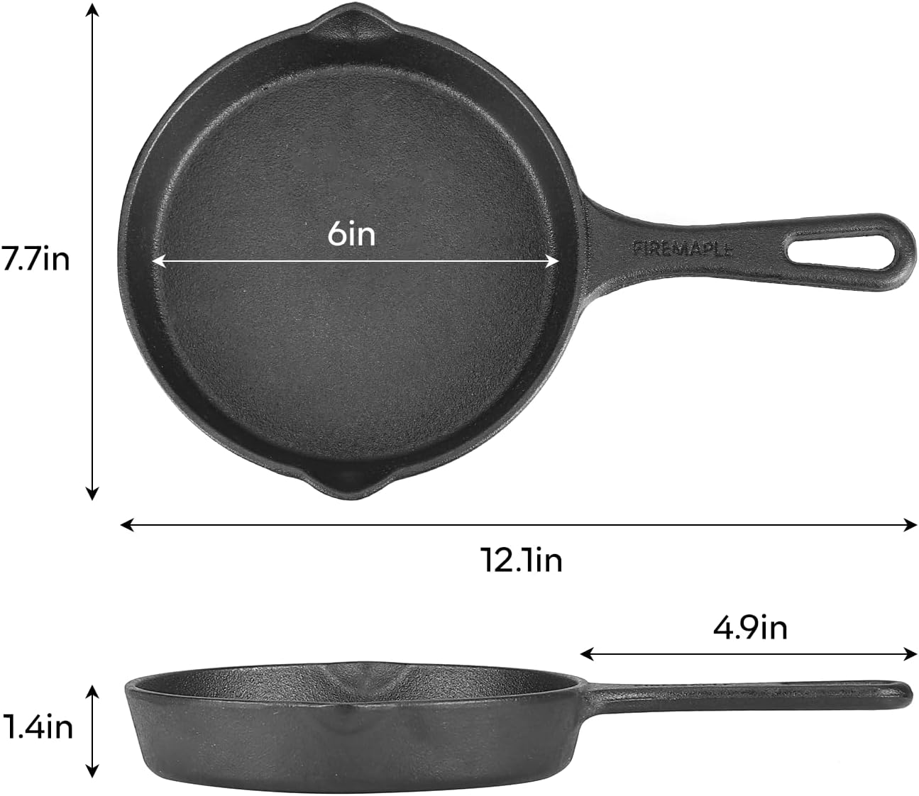 Fire Maple Blackhawk 6’’ Cast Iron Skillet - Image 3