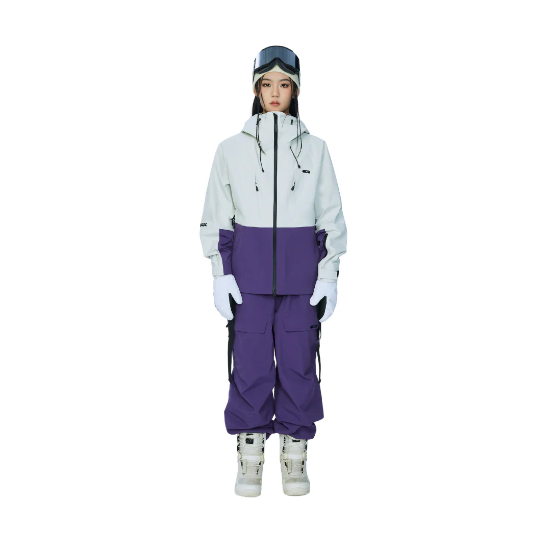 Gainax Snow Jacket White & Purple - Image 3