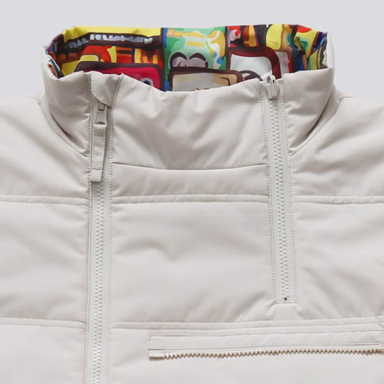Goski Cotton Vest Khaki - Image 4