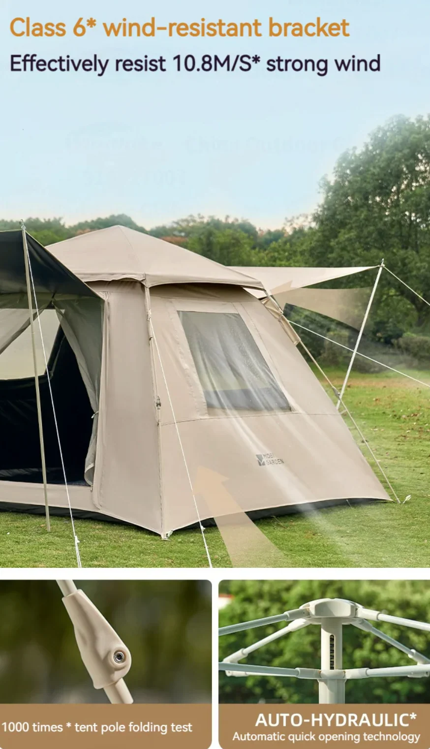 Mobi Garden Instant Set-Up Tent Vinyl Coated - Image 4