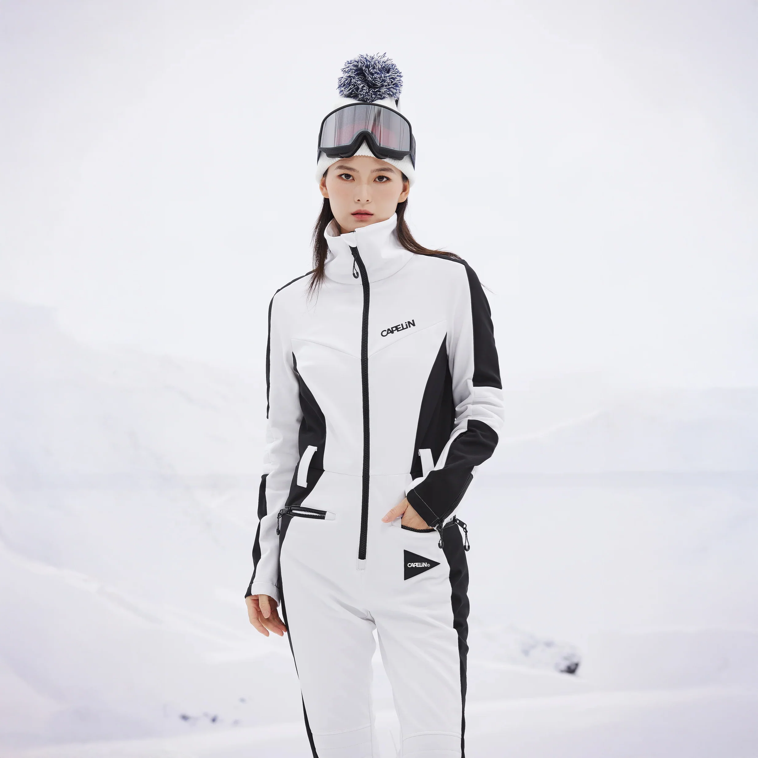 Capelin Moon Women's Ski Overall Suit White - Image 4