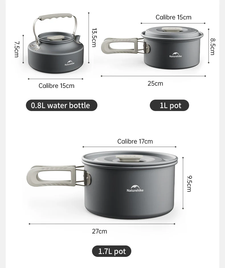 Naturehike Wild Trekking Aluminium Alloy Pot Set A For 4-7 People 2026 - Image 17