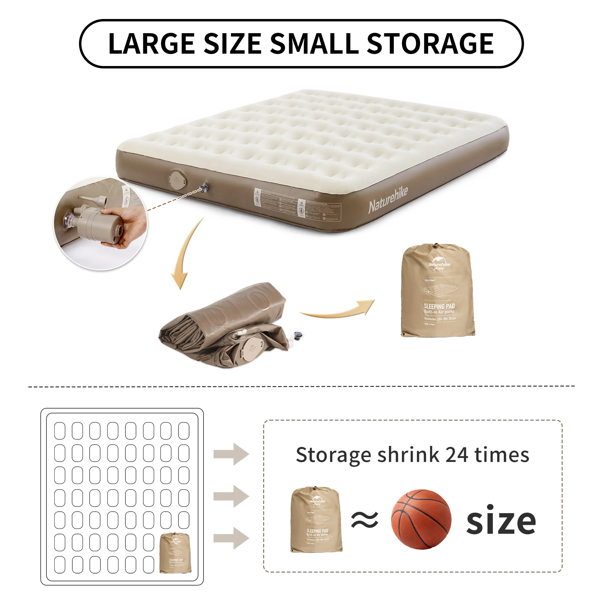 Naturehike Chenjing Built-In Pump Inflatable Mattress - 25cm 2026 - Image 10