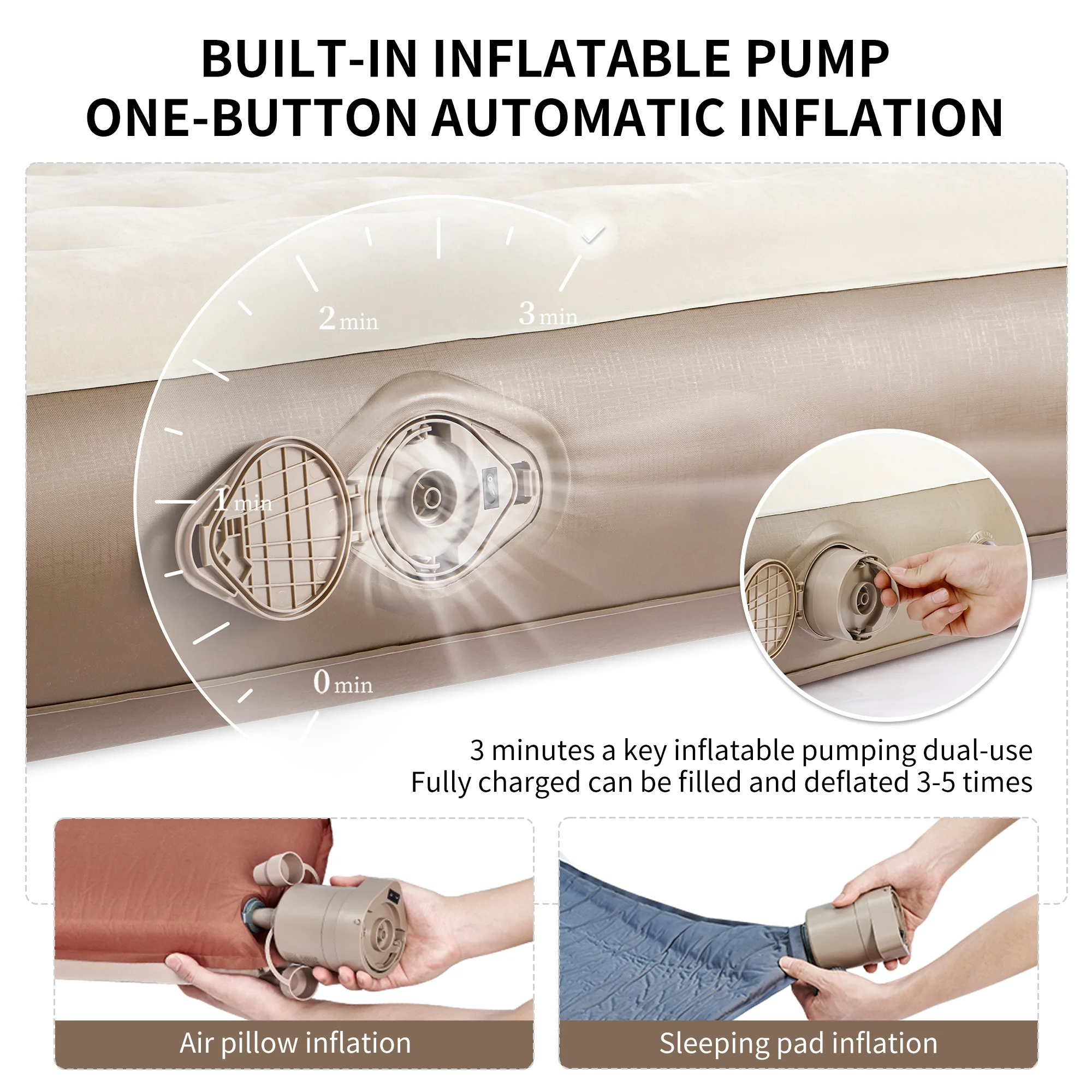 Naturehike Chenjing Built-In Pump Inflatable Mattress - 25cm 2026 - Image 7