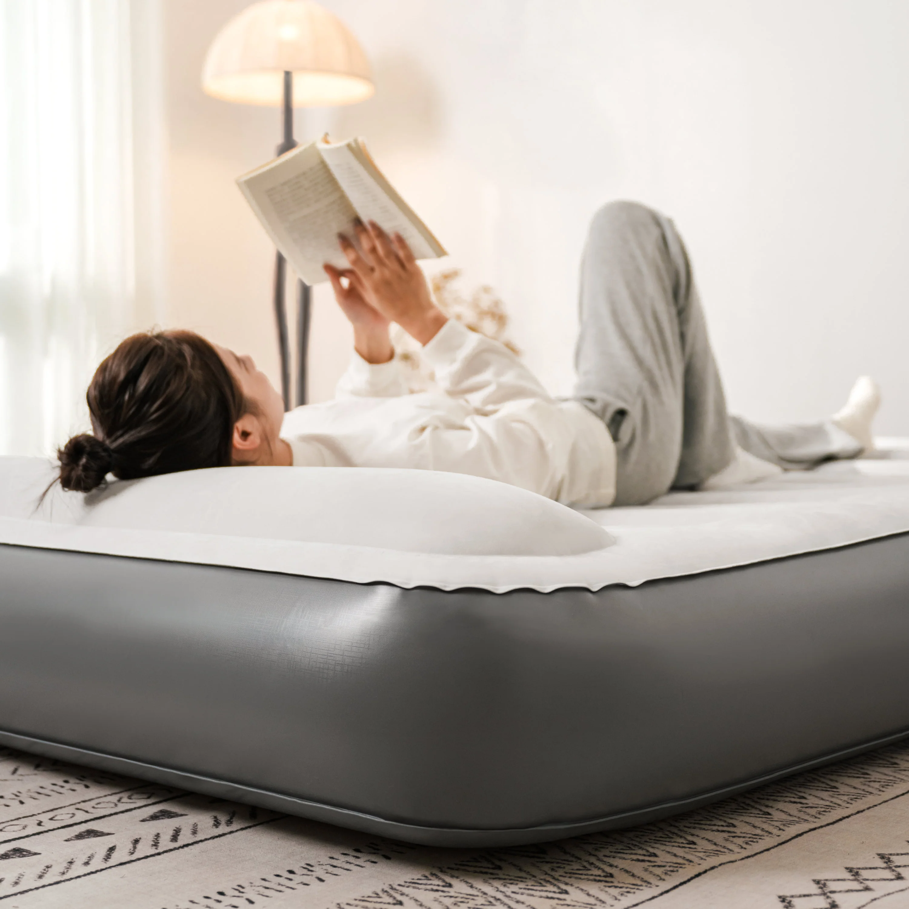 Naturehike Chenjing Grey Built-In Pump With Pillow Inflatable Bed - Image 9