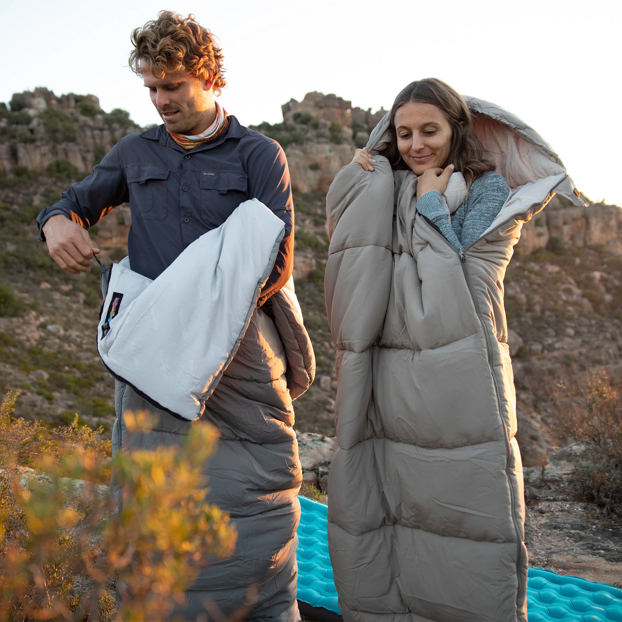 Naturehike Envelop Washable Sleeping Bag M180 With Hood Grey - Image 6