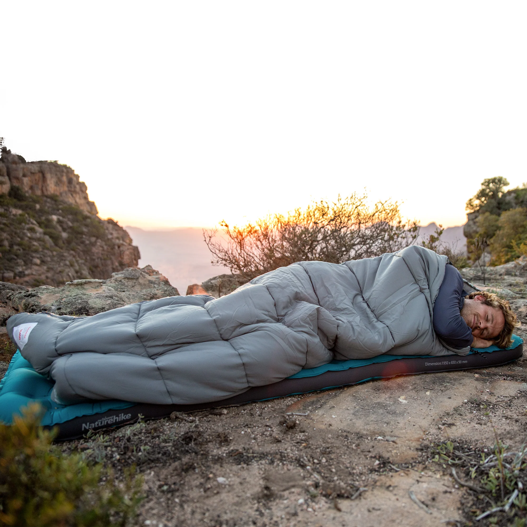 Naturehike Envelop Washable Sleeping Bag M180 With Hood Grey - Image 7