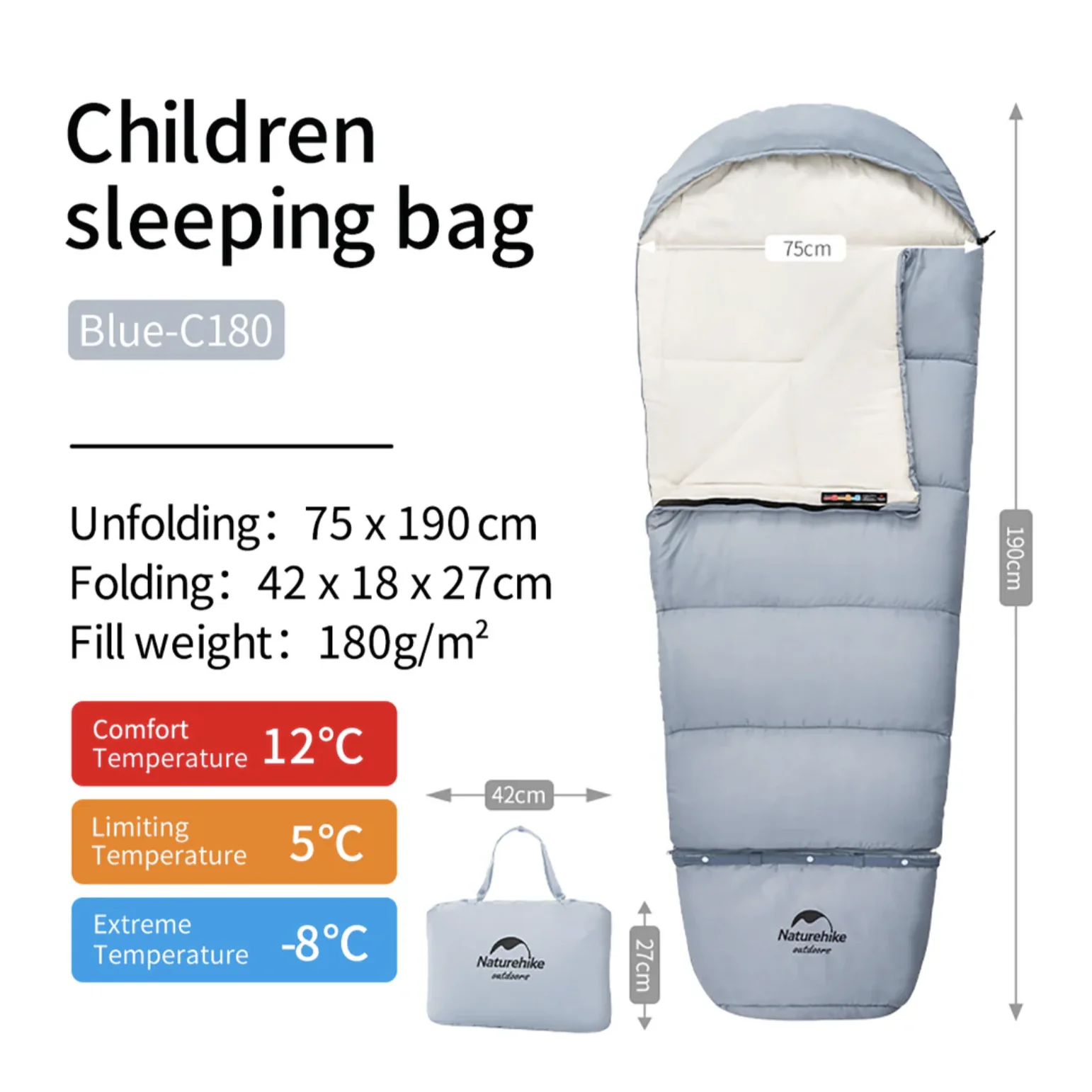 Naturehike Extendable Kids Sleeping Bag - C300 2026 - Image 3