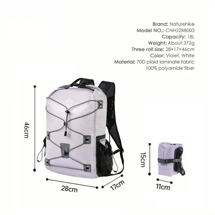 Naturehike Far Mountain Lightweight Sports Backpack Violet/18L 2026 - Image 4