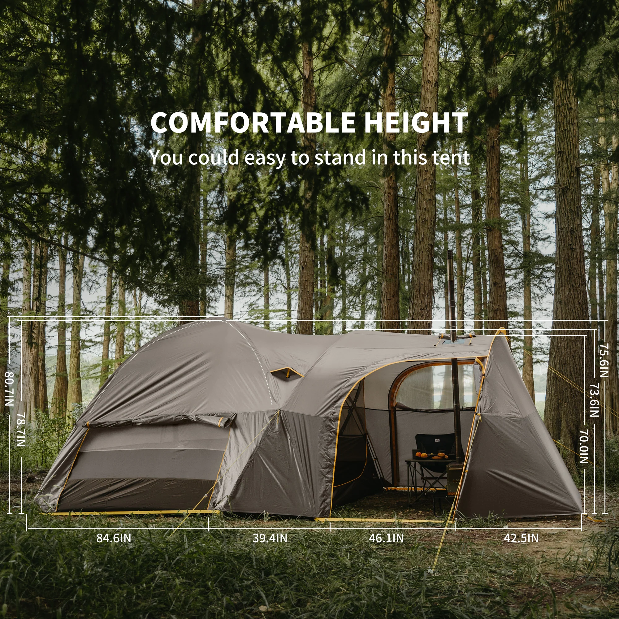 Naturehike Kota 6 Tent Light Brownish Gray 2026 - Image 5