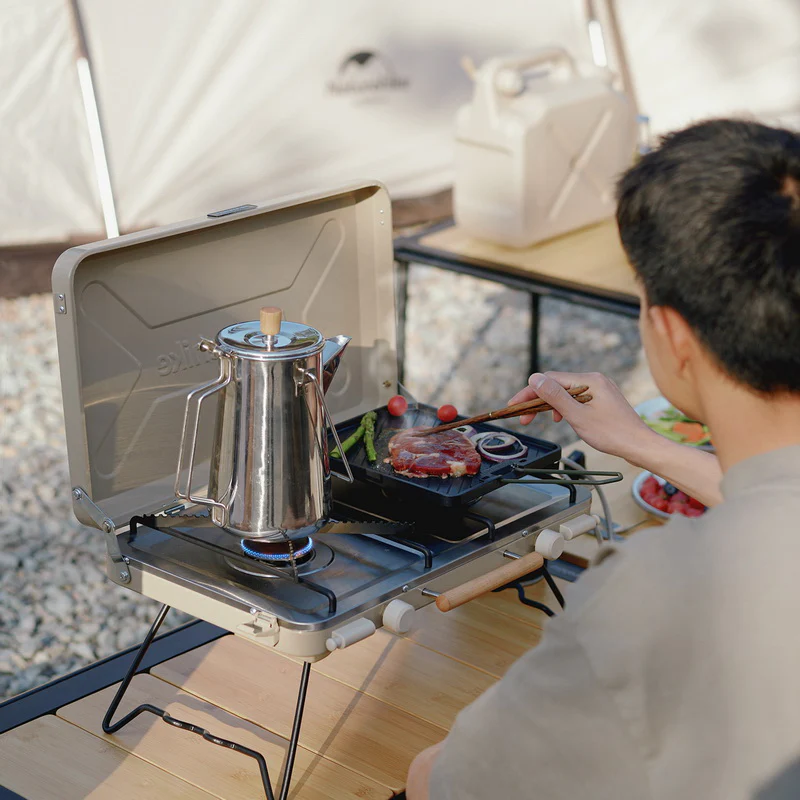 Naturehike Leyan 2 Double Head Gas Stove Khaki - Image 10