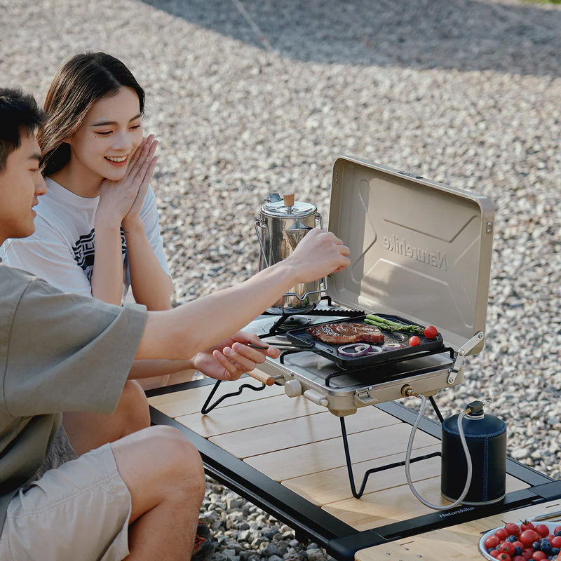 Naturehike Leyan 2 Double Head Gas Stove Khaki - Image 11