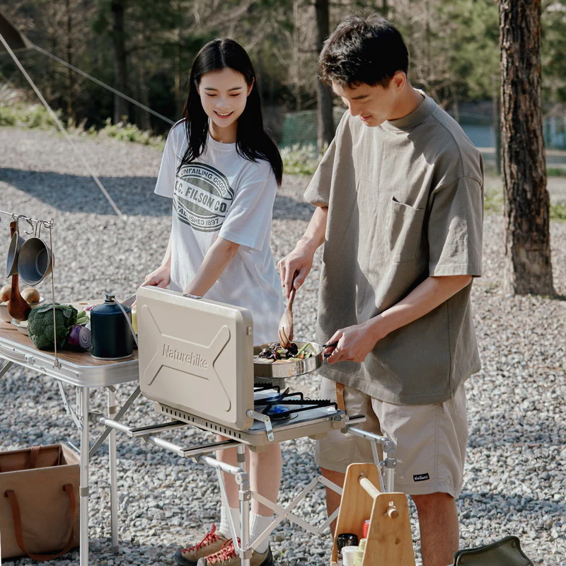 Naturehike Leyan 2 Double Head Gas Stove Khaki - Image 7