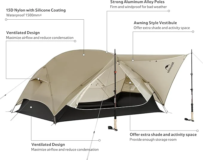 Naturehike Mongar™ UL 2-Person Ultralight Backpacking Tent 2026 - Image 11