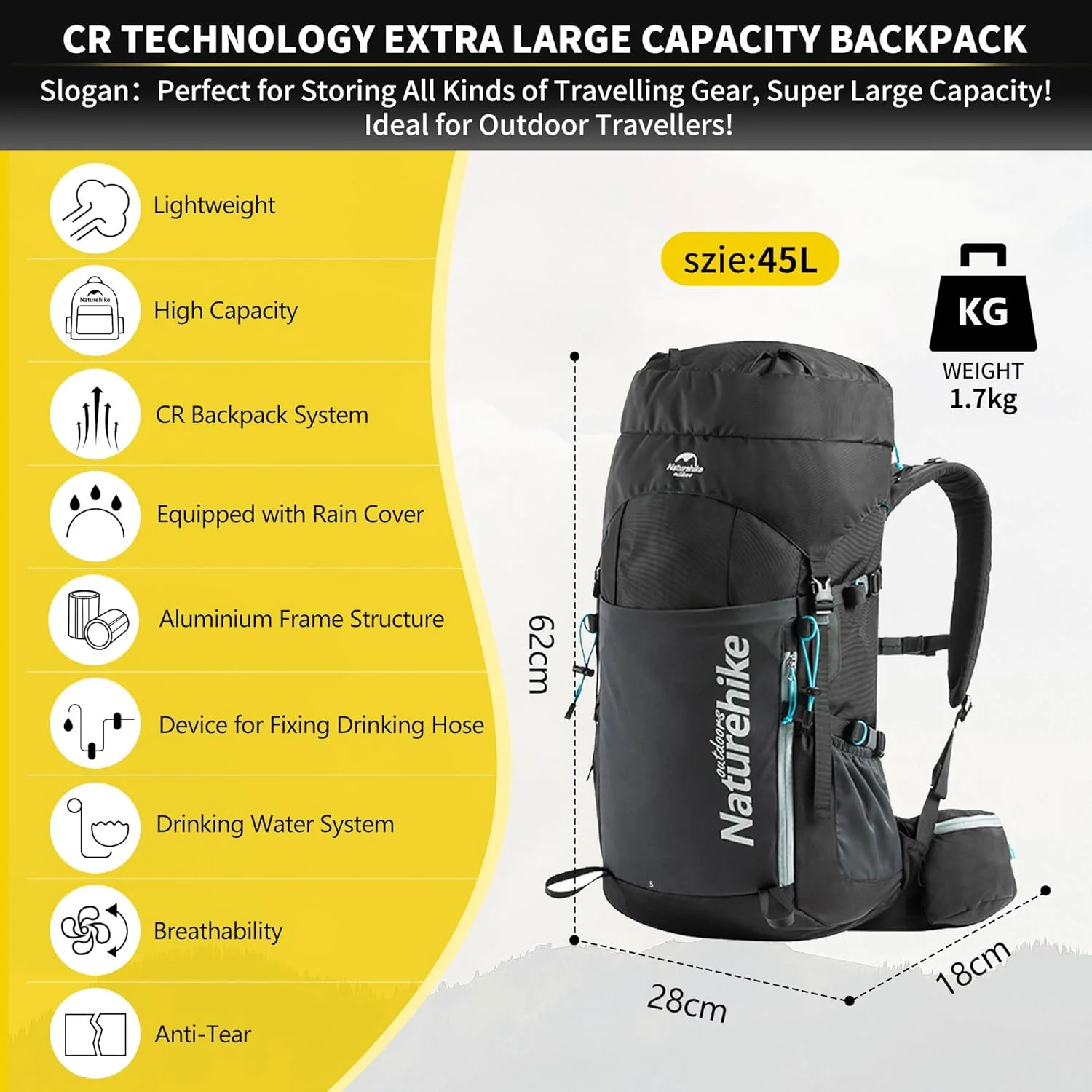 Naturehike 45L Backpack - Image 10