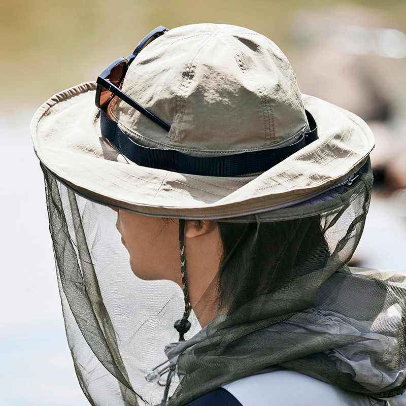 Naturehike Outdoor Anti-Mosquito Fisherman  Hat - Khaki - Image 4