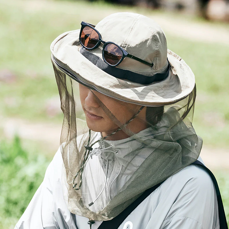 Naturehike Outdoor Anti-Mosquito Fisherman  Hat - Khaki - Image 6