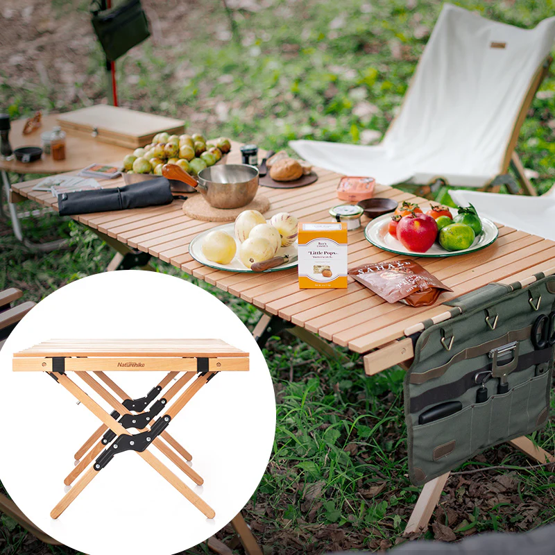 Naturehike Wood Outdoor Folding Egg Roll Table - Image 11