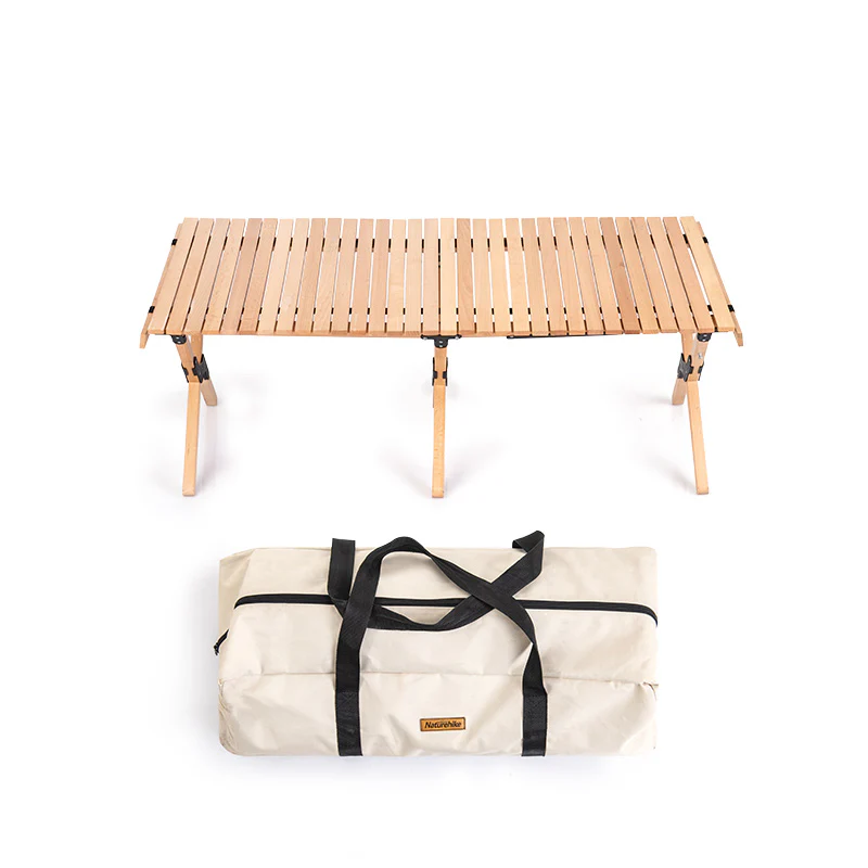 Naturehike Wood Outdoor Folding Egg Roll Table - Image 5