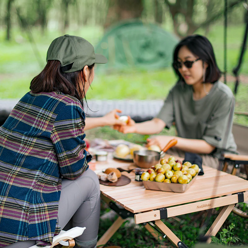 Naturehike Wood Outdoor Folding Egg Roll Table - Image 9