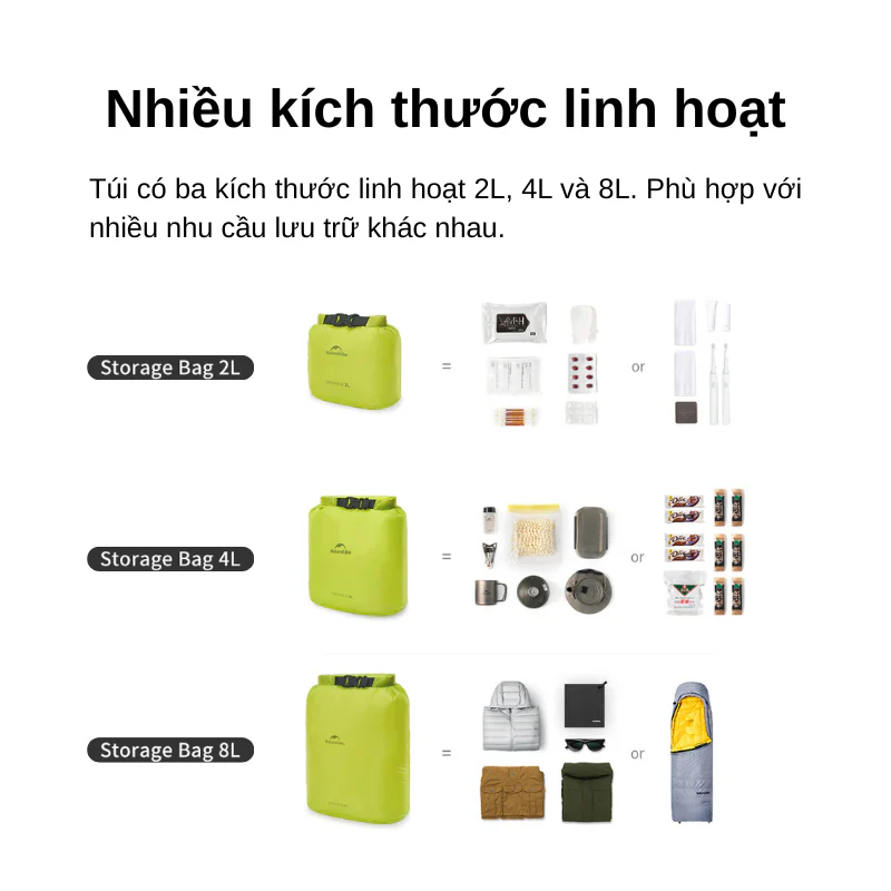 Naturehike Roll-top waterproof storage bag 2L - Image 7
