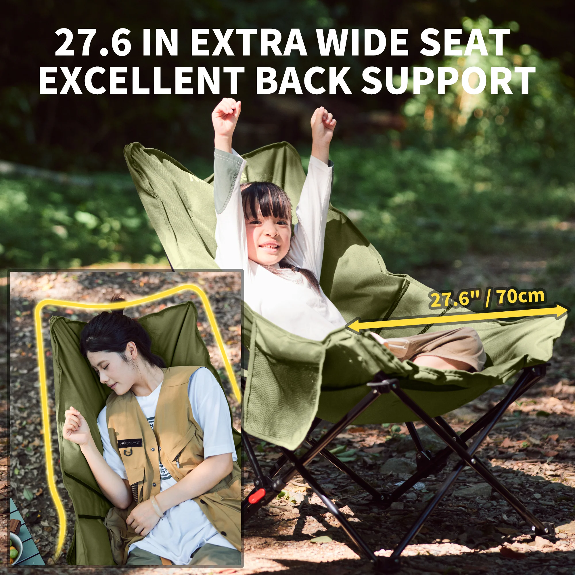 Naturehike Sea Star 001 Push-Up High Back Cotton-Filled Moon Chair Single 2026 - Image 6