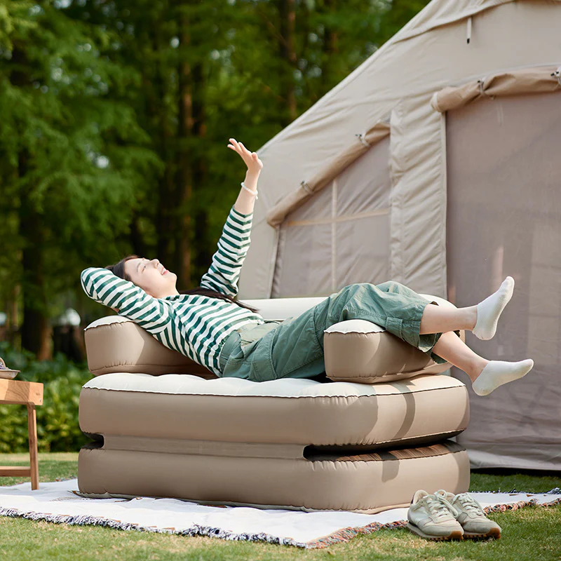 Naturehike SF02-Tpu Outdoor Inflatable Single Sofa Khaki - Image 5