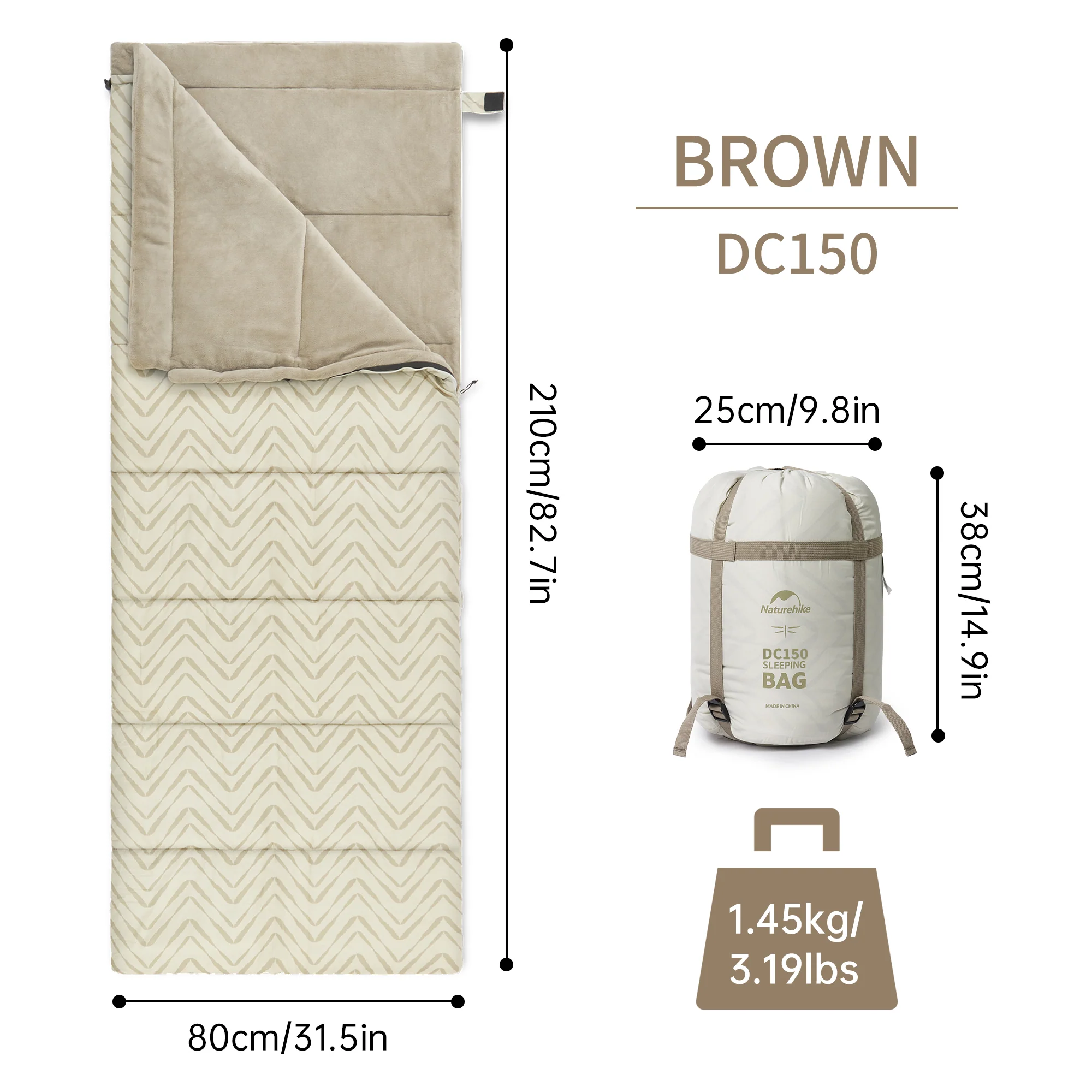 Naturehike DC150 Sammy Envelope Sleeping Bag - Image 9