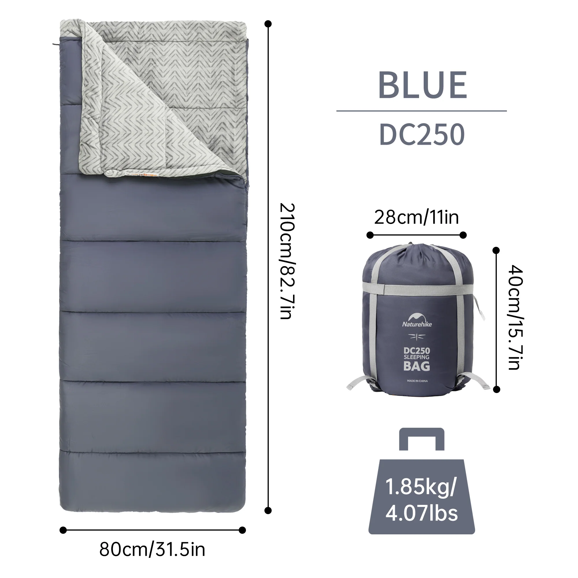 Naturehike DC250 Sammy Envelope Sleeping Bag - Image 8