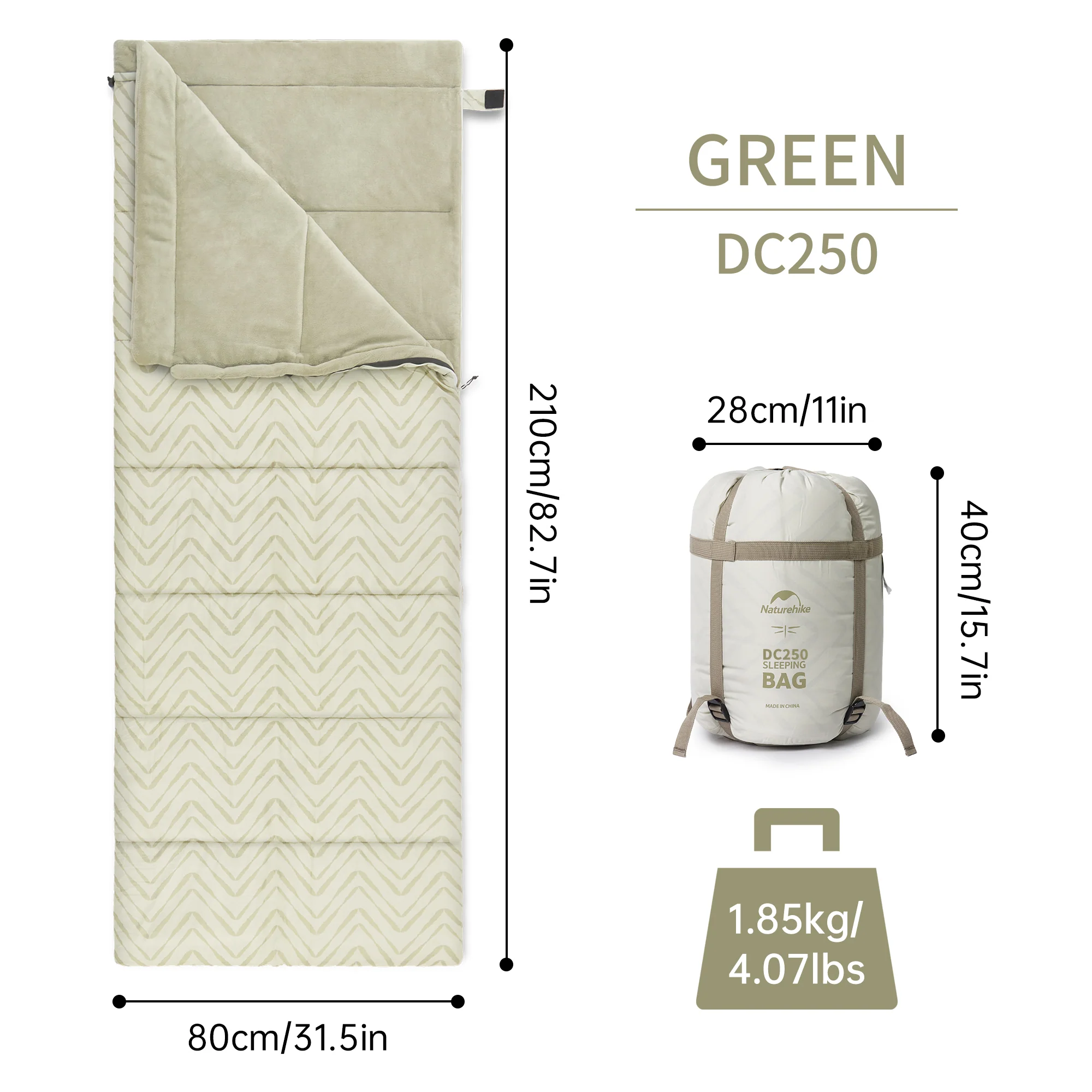 Naturehike DC250 Sammy Envelope Sleeping Bag - Image 9