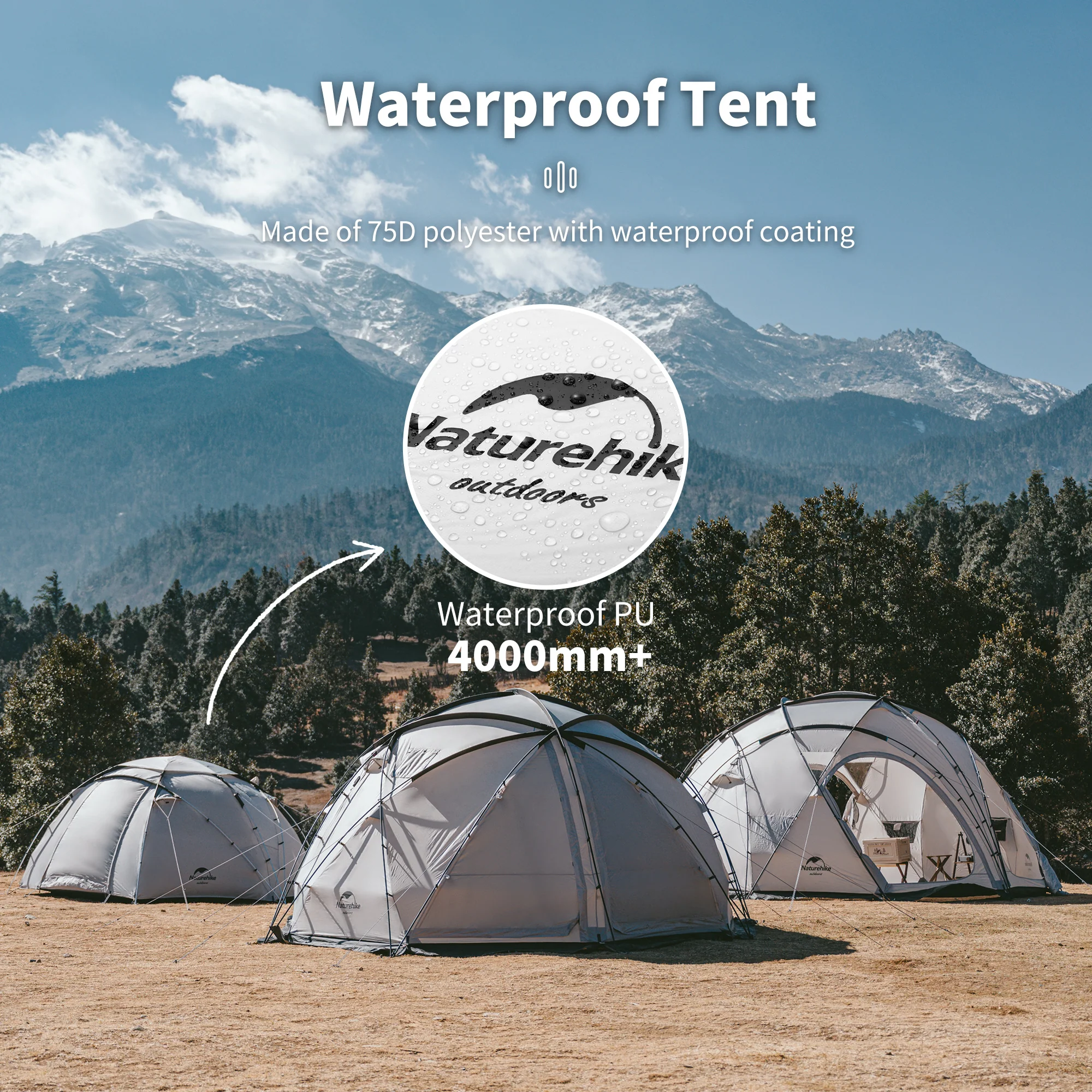 Naturehike Shepherd Dome Tent Gray - Image 5