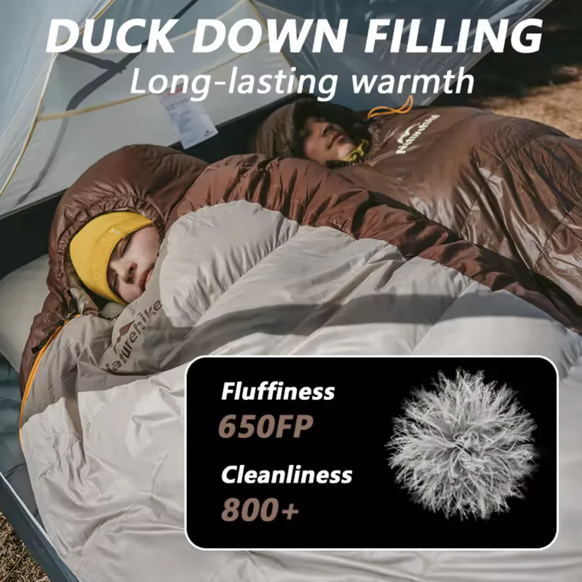 Naturehike Snow Petrel Mummy Down Sleeping Bag - SP400 2026 - Image 2