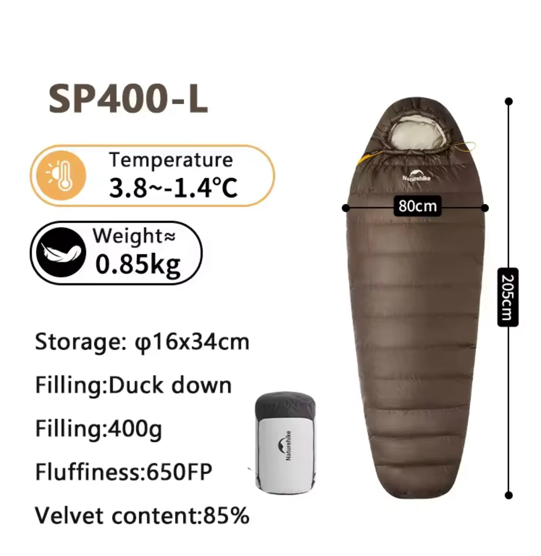 Naturehike Snow Petrel Mummy Down Sleeping Bag - SP400 2026 - Image 3