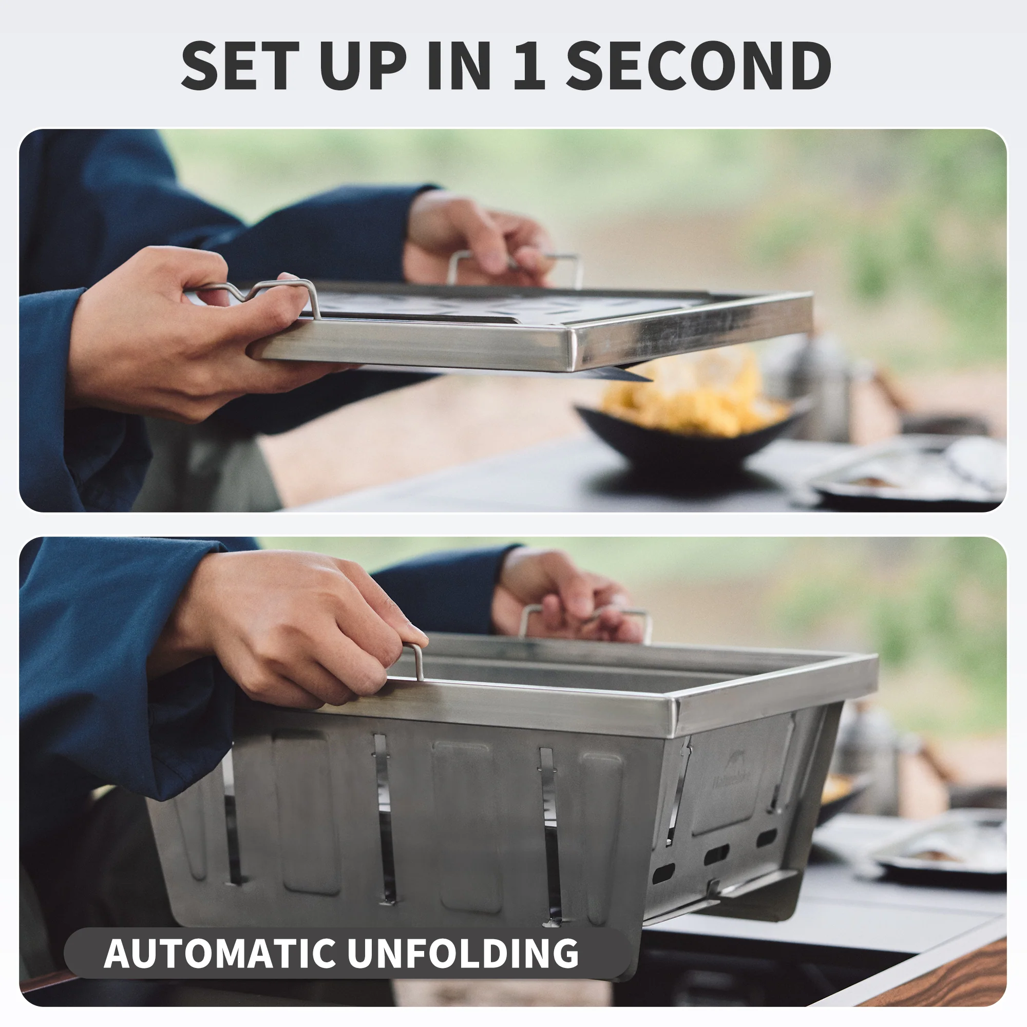 Naturehike Stainless Steel Folding Grill One-Unit (IGT Compatiable) 2026 - Image 4