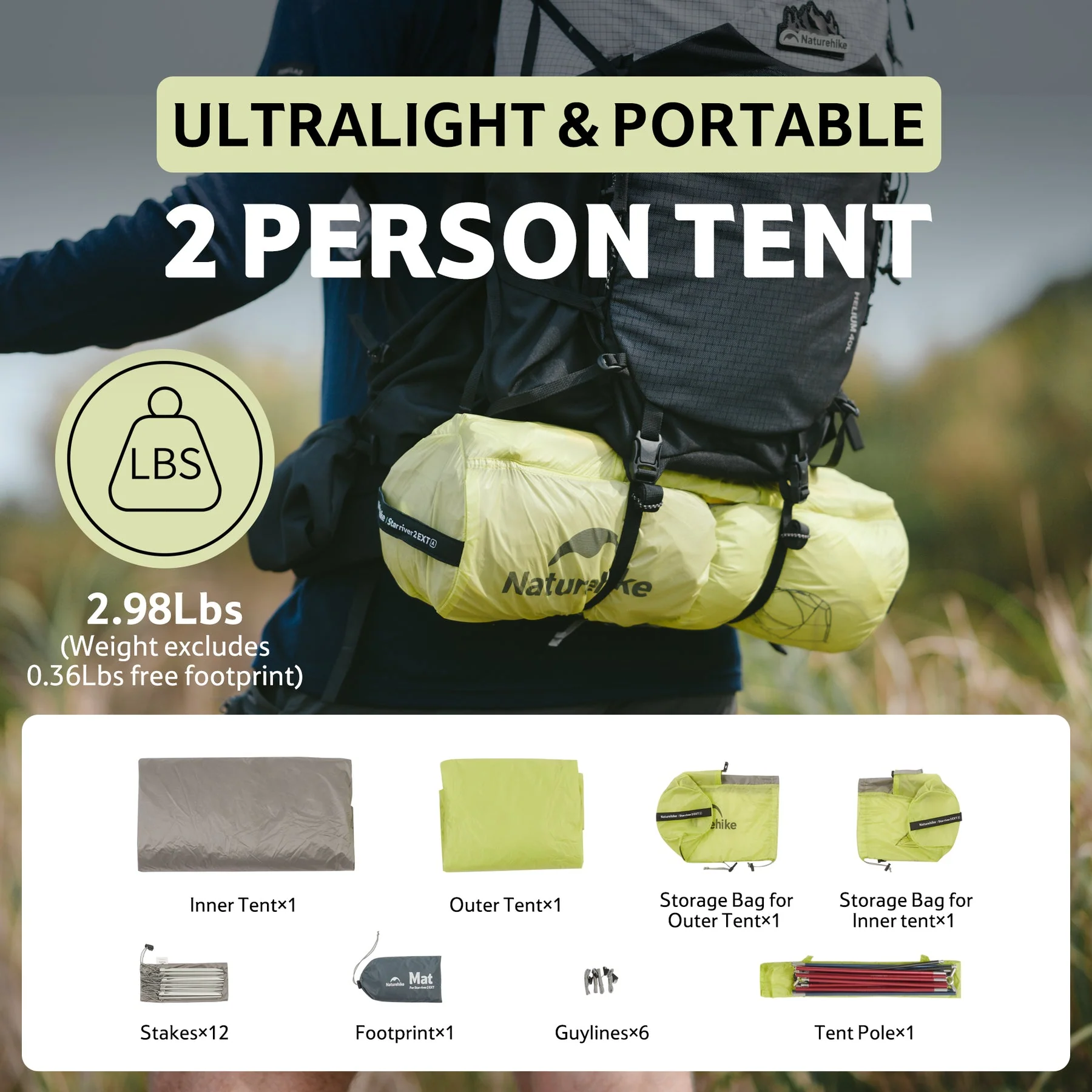 Naturehike Star River™ EXT 2-Person Ultralight Backpacking Tent 2026 - Image 3