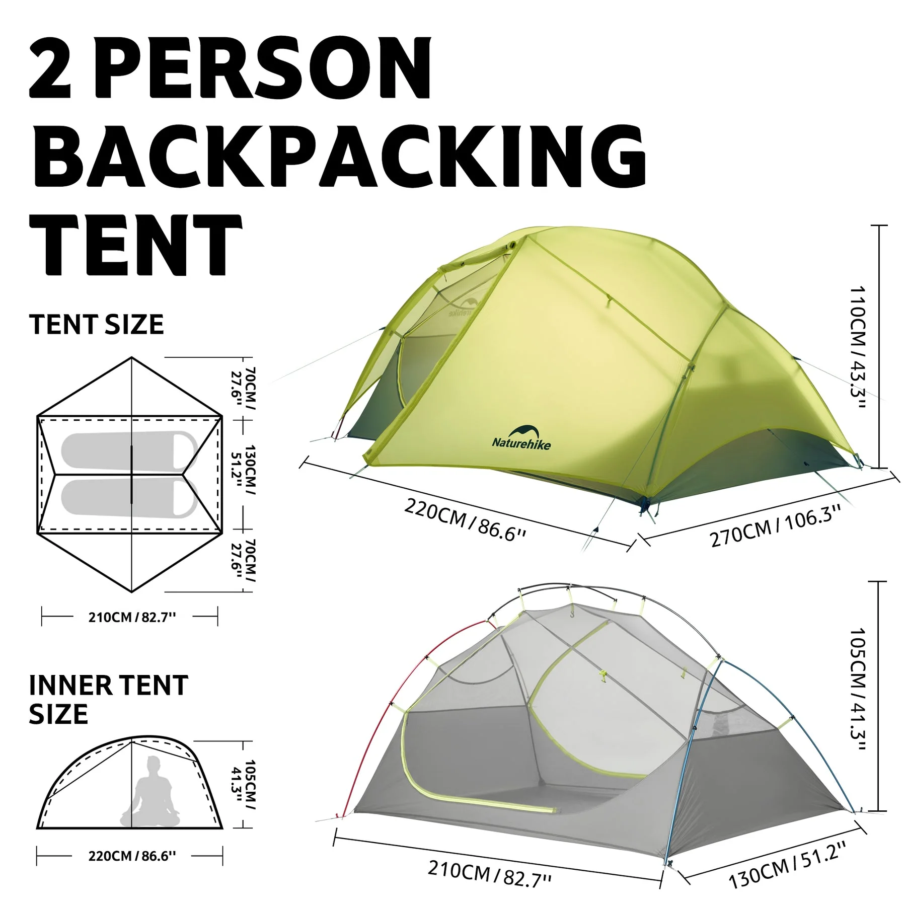 Naturehike Star River™ EXT 2-Person Ultralight Backpacking Tent 2026 - Image 6