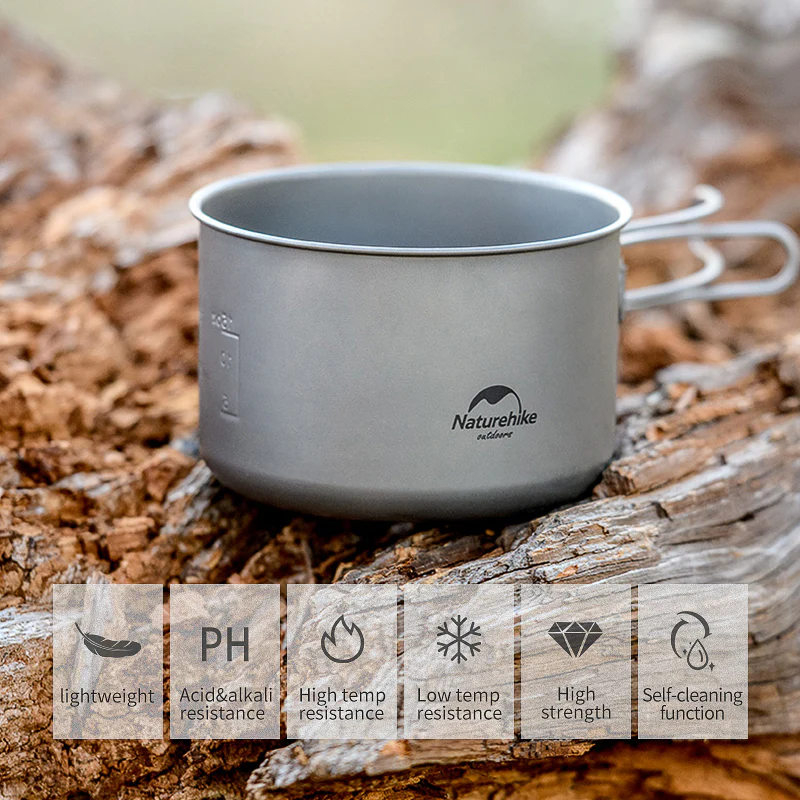 Naturehike TDG02 Outdoor Ti Pot Ti Color (1300Ml) 2026 - Image 4