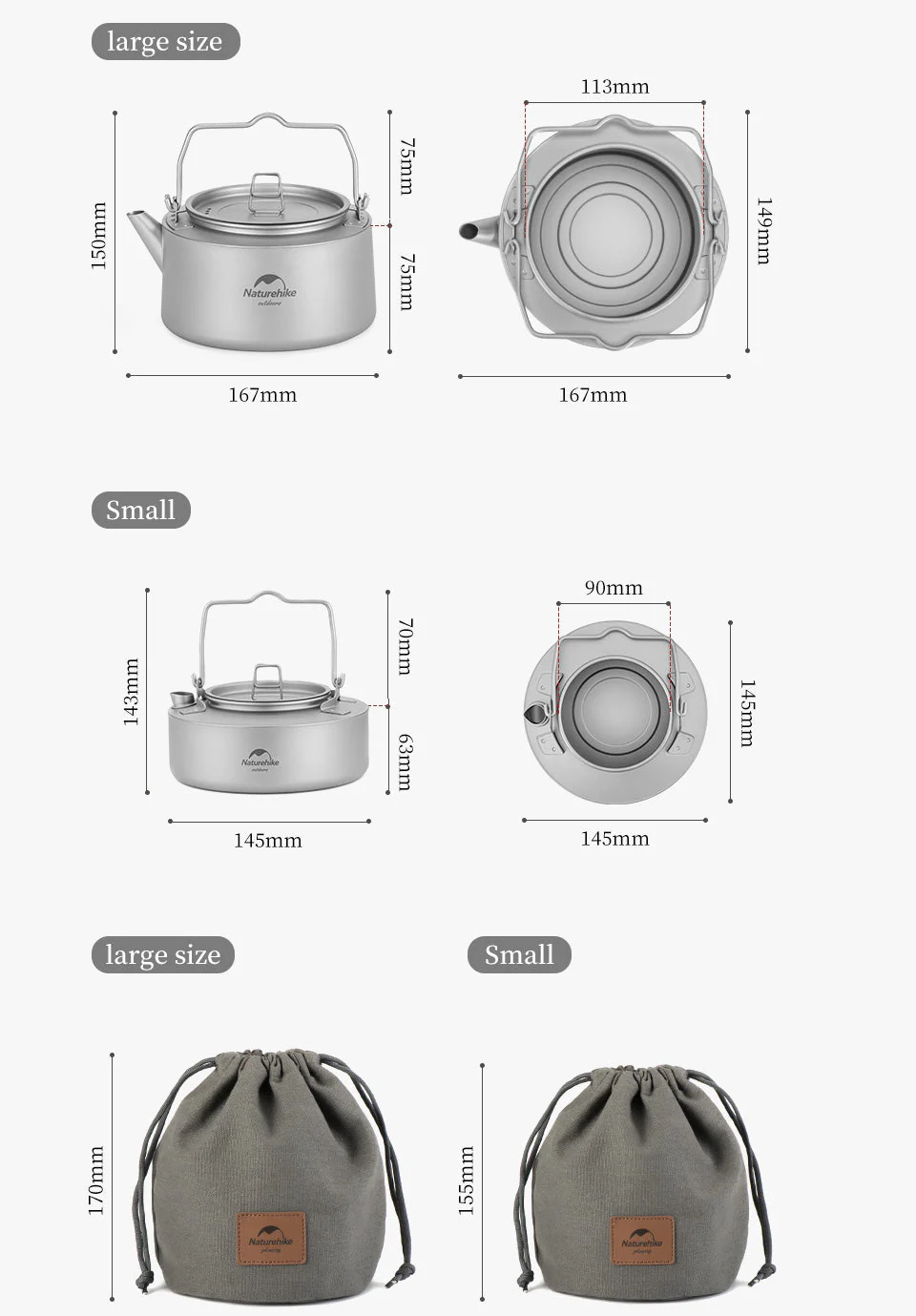Naturehike Titanium Teapot 1L - Image 8