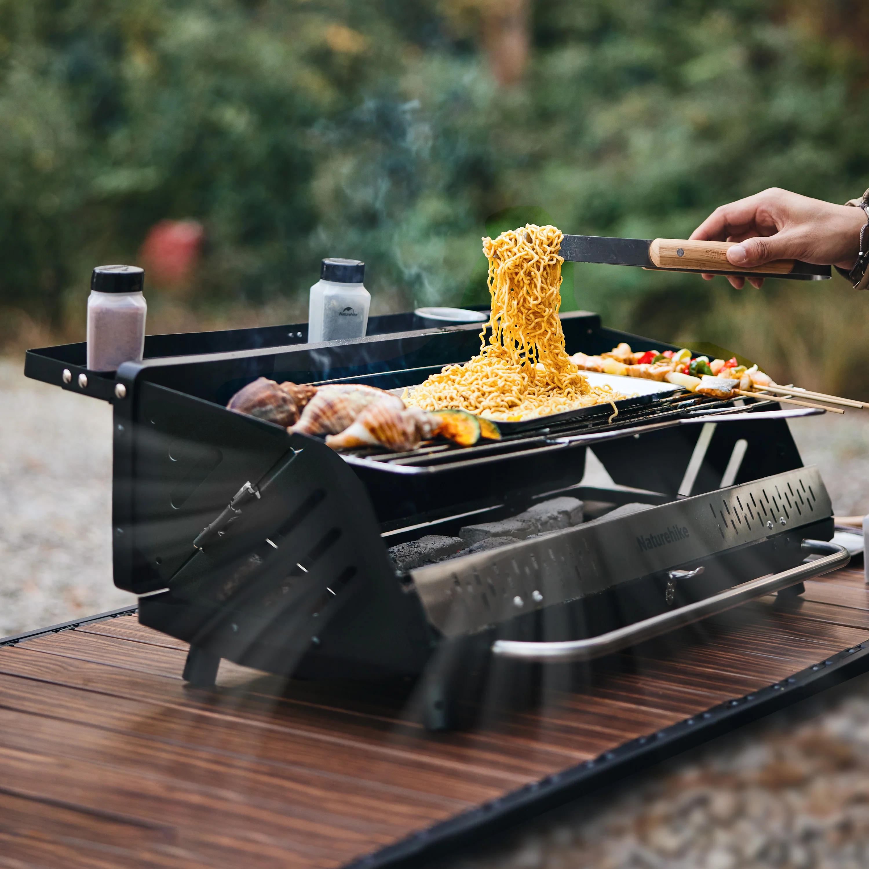 Naturehike Vertical Bbq Grill Black_With Storage Bag - Image 7