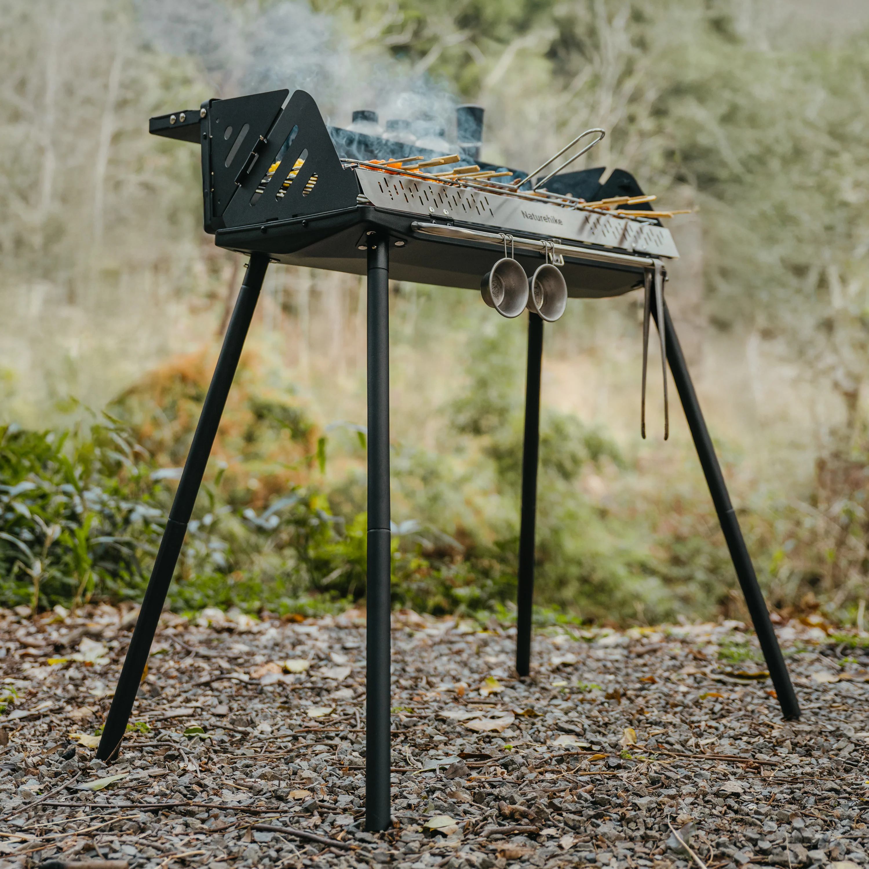 Naturehike Vertical Bbq Grill Black_With Storage Bag - Image 9