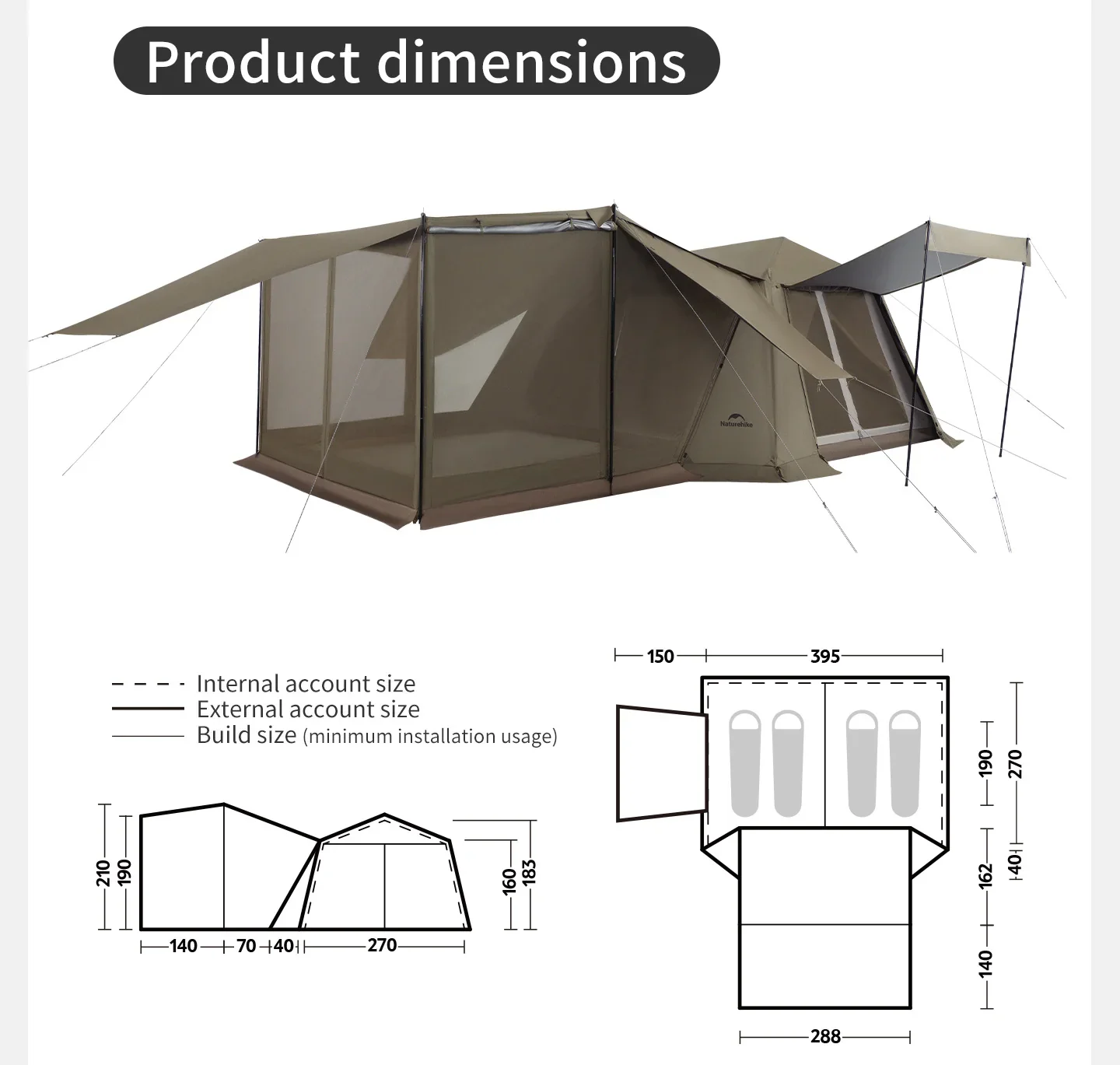 Naturehike Village 13 Flagship Pro Series Fast Build Automatic Cabin Style Tent 2026 - Image 3