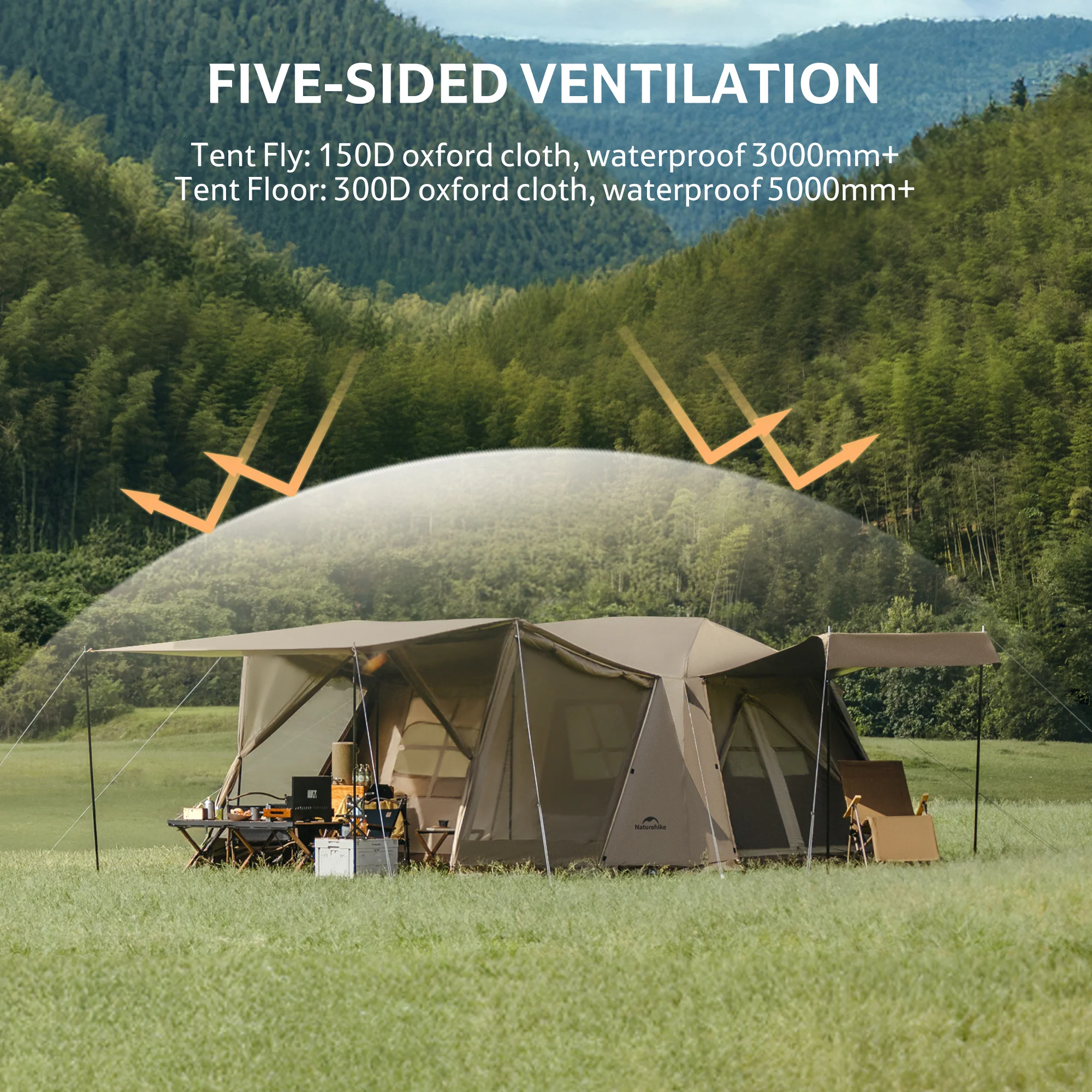 Naturehike Village 13 Flagship 8-Person Automatic Cabin Tent 2026 - Image 3