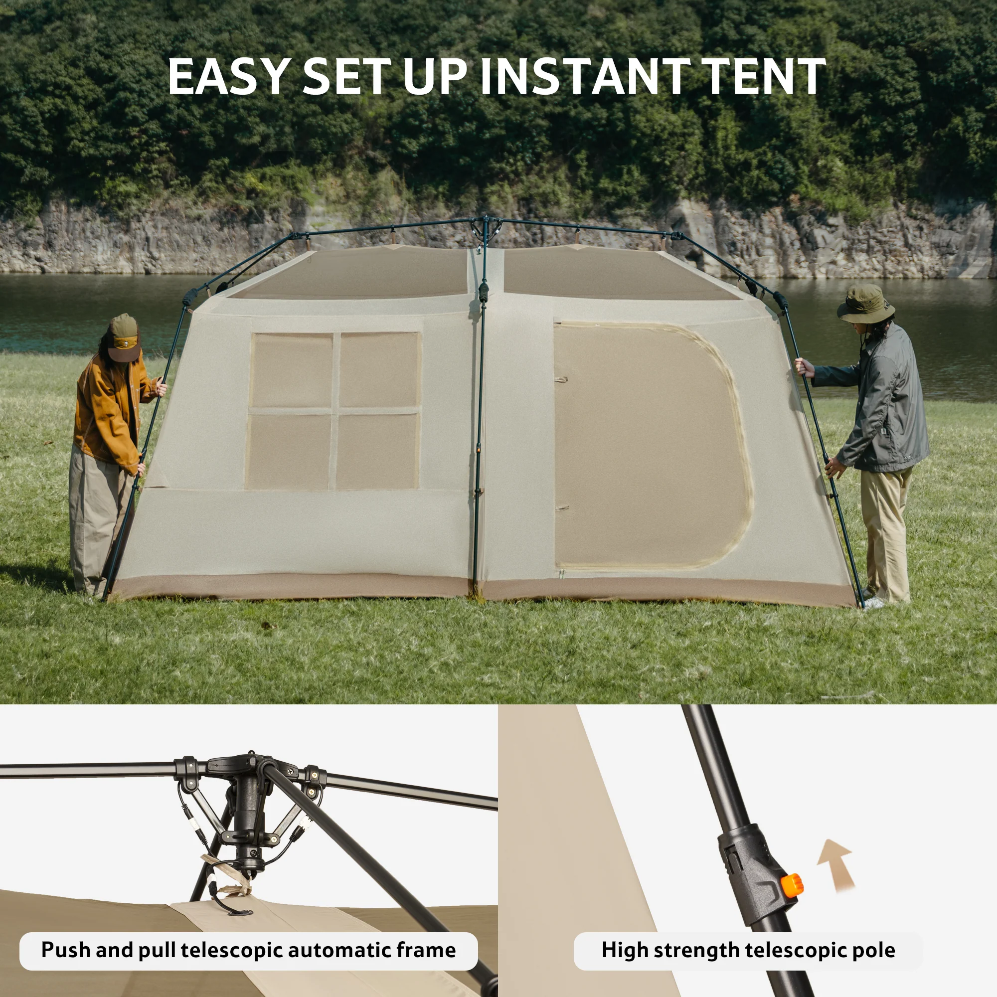 Naturehike Village 13 Flagship 8-Person Automatic Cabin Tent 2026 - Image 5