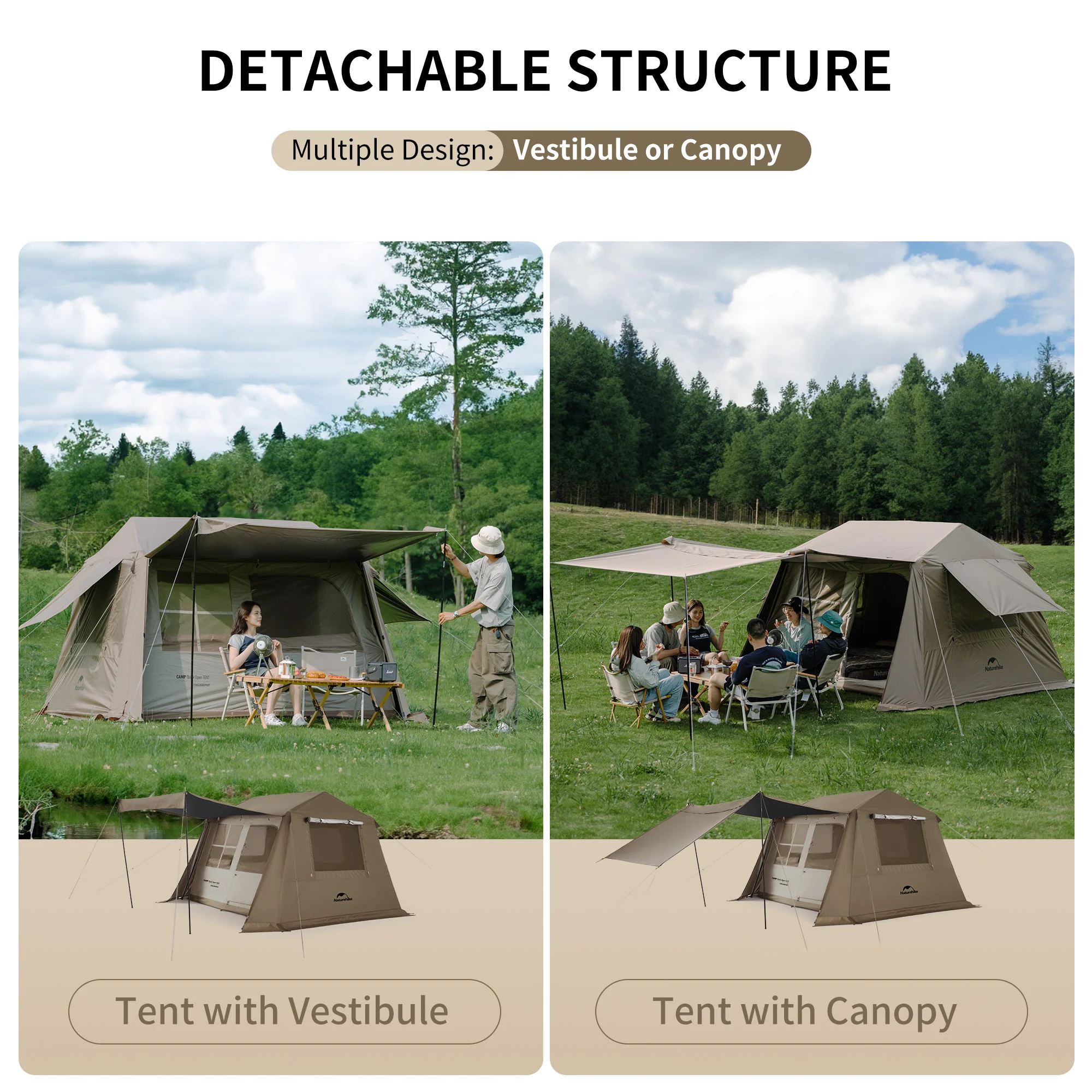 Naturehike Village 6.0 Gen 2 Quick Open Tent Brown 2026 - Image 4