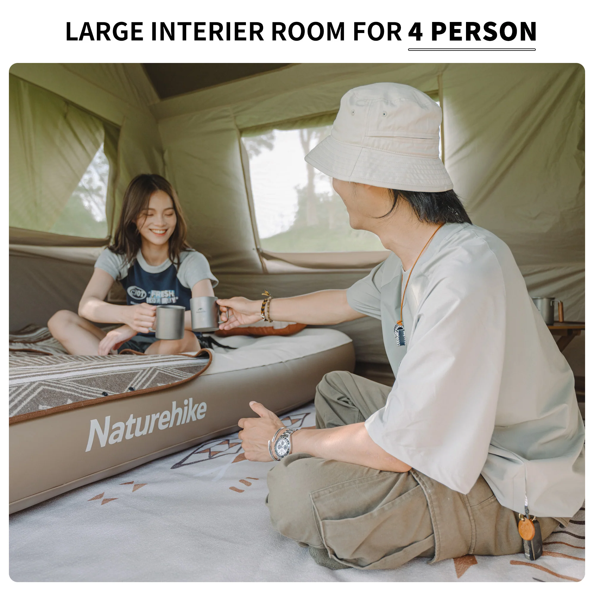 Naturehike Village 6.0 Gen 2 Quick Open Tent Brown 2026 - Image 6