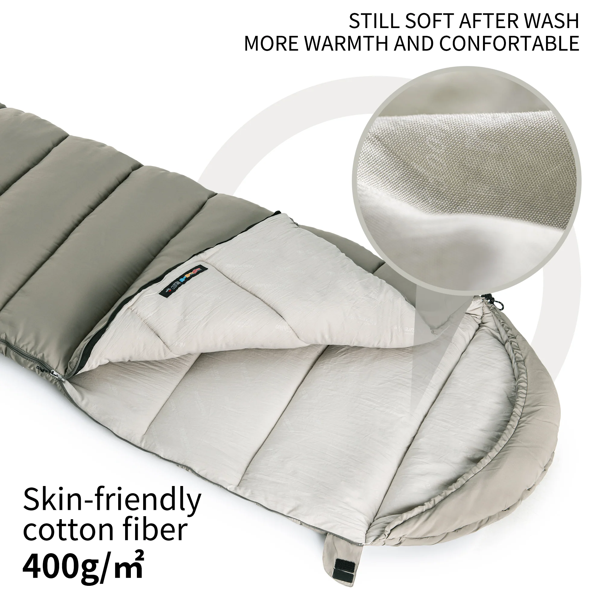 Naturehike Warmy Square With Hat Warming Cotton Sleeping Bag - MS300 2026 - Image 3