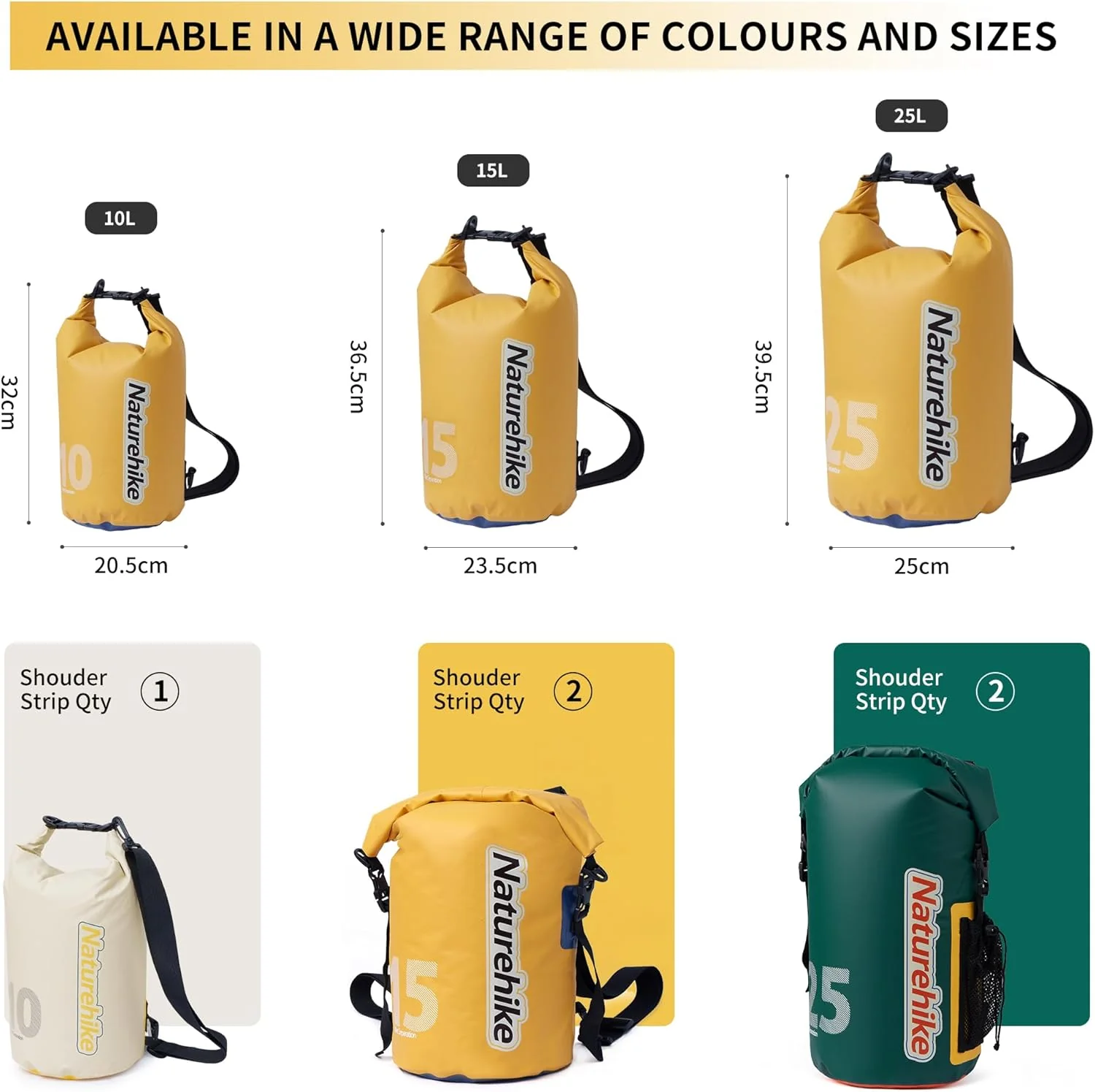 Naturehike Waterproof Bag /Dry Bag White 10L 2026 - Image 7