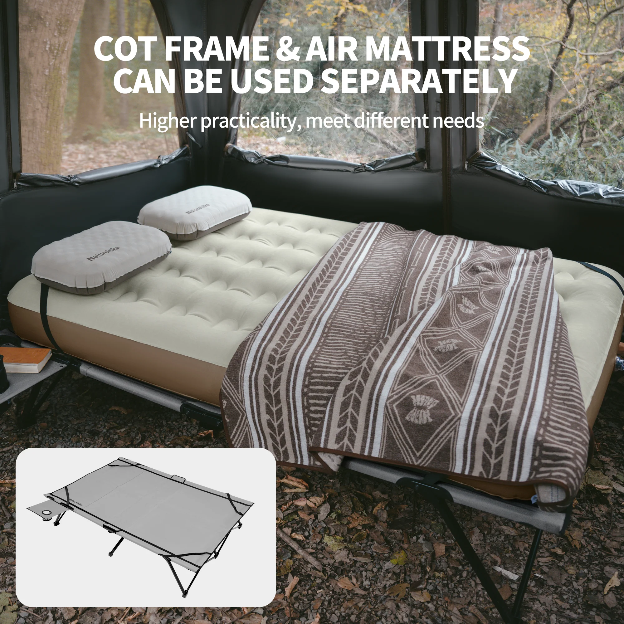 Naturehike XJC T02 Foldable Camping Cot Double - Image 4